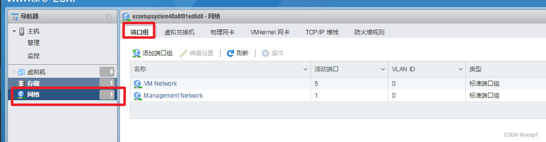 端口组1